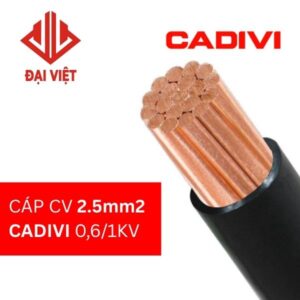Cáp CV CADIVI 2.5mm2 bọc đồng hạ thế