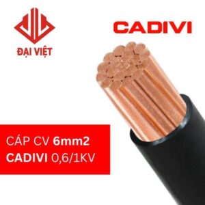 Cáp CV CADIVI 6mm2 bọc đồng hạ thế