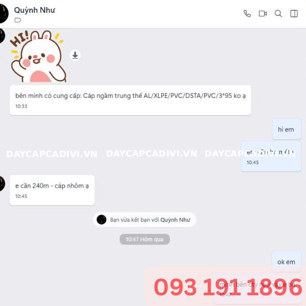 Tư vấn báo giá cáp nhôm trung thế 240 mét