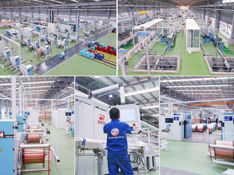 Bên trong nhà máy dây cáp điện Trần Phú