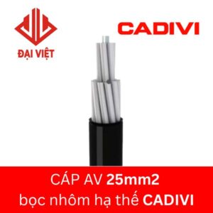 Cáp AV CADIVI 25mm2 0,6/1KV bọc nhôm hạ thế