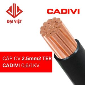 Cáp CV 2.5mm2 CADIVI TER 0,6/1KV
