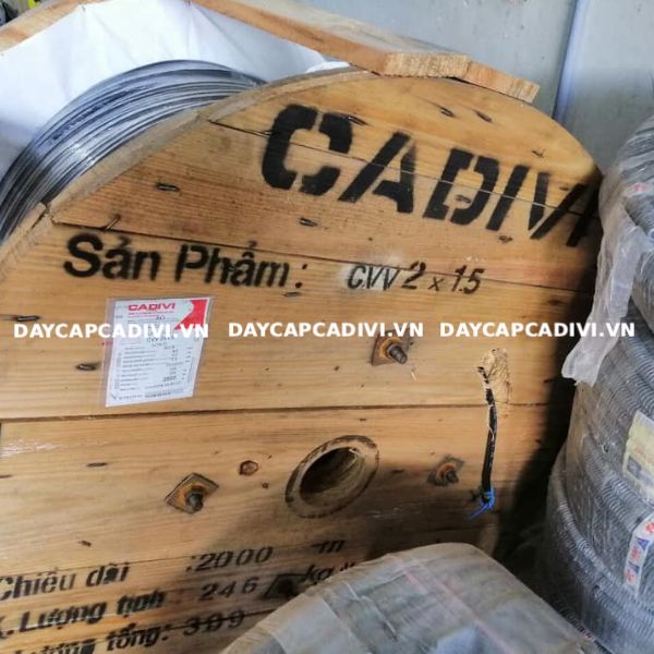 Cáp CVV 1.5mm2 2 lõi CADIVI 0,6/1KV