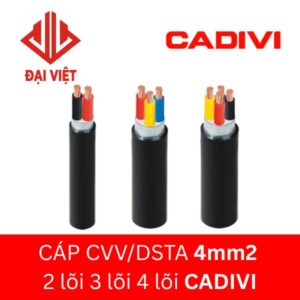 Cáp CVV/DSTA CADIVI 4mm2 2 đến 4 lõi