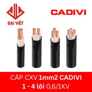 Cáp CXV CADIVI 1mm2 1 đến 4 lõi hạ thế