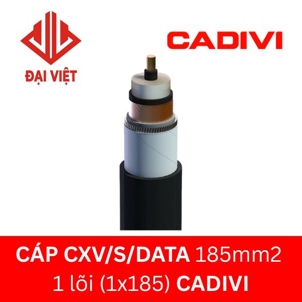 Cáp CXV/S/DATA 185mm2 CADIVI 24KV 1 lõi