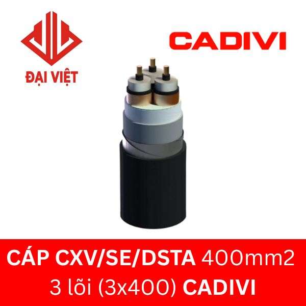 Cáp CXV/SE/DSTA 3x400mm2 CADIVI 24KV