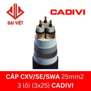 Cáp CXV/SE/SWA 25mm2 3 lõi CADIVI 24KV