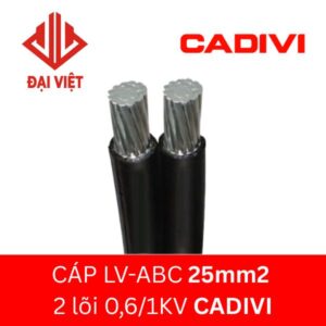 Cáp LV ABC 25mm2 CADIVI 2 lõi 0,6/1KV