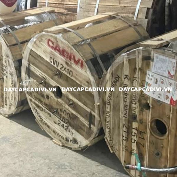 Dây cáp CVV 2x10 CADIVI 0,6/1KV