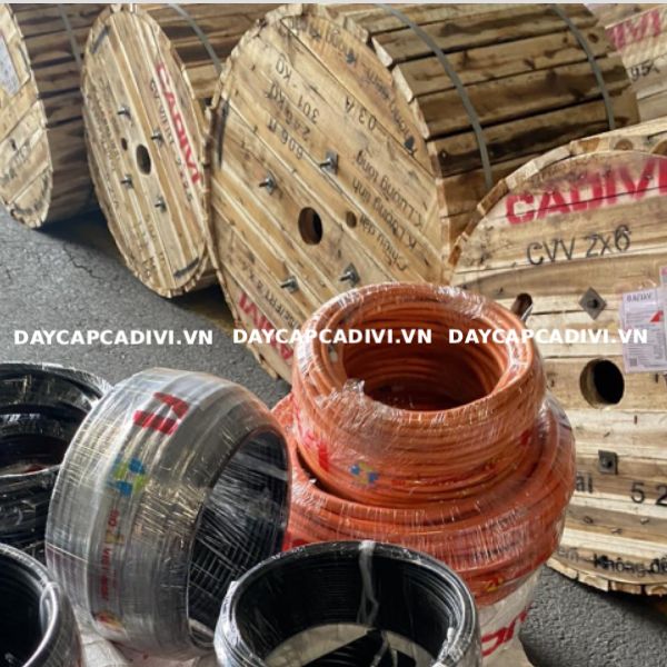 Dây cáp CVV 6mm2 2 lõi CADIVI (2x6) hạ thế 0,6/1KV