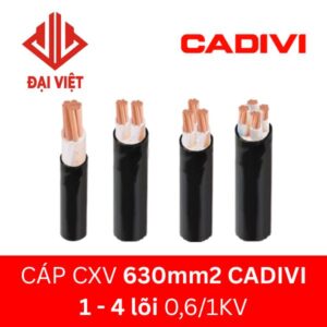 Dây cáp điện CXV 630mm2 CADIVI 1 đến 4 lõi hạ thế