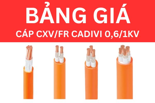 Bảng giá cáp chống cháy CXV/FR CADIVI 0,6/1KV mới nhất