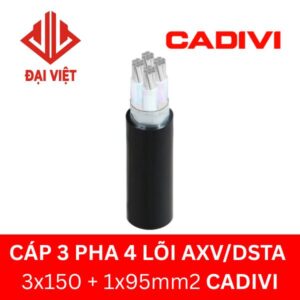 Cáp 3 pha 4 lõi AXV/DSTA 3x150 + 1x95mm2 CADIVI 0,6/1KV