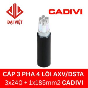 Cáp 3 pha 4 lõi AXV/DSTA 3x240 + 1x185mm2 CADIVI 0,6/1KV