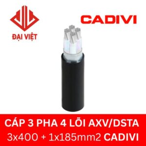 Cáp 3 pha 4 lõi AXV/DSTA 3x400 + 1x185mm2 CADIVI 0,6/1KV