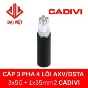Cáp 3 pha 4 lõi AXV/DSTA 3x50 + 1x35mm2 CADIVI 0,6/1KV