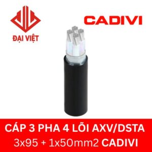 Cáp 3 pha 4 lõi AXV/DSTA 3x95 + 1x50mm2 CADIVI 0,6/1KV