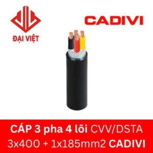 Cáp 3 pha 4 lõi CVV/DSTA 3x400 + 1x185mm2 CADIVI 0,6/1KV