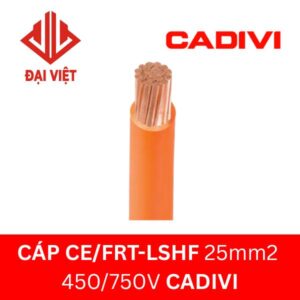 Cáp chậm cháy CE/FRT-LSHF 25mm2 CADIVI 450V/750V