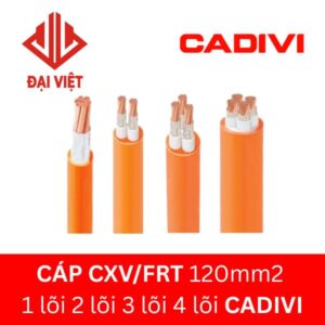 Cáp chậm cháy CXV/FRT 120mm2 CADIVI 0,6/1KV 1 đến 4 lõi