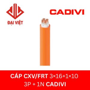 Cáp chậm cháy CXV/FRT 3×16+1×10 CADIVI 0,6/1KV 3 pha 4 lõi