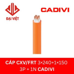 Cáp chậm cháy CXV/FRT 3×240+1×150 CADIVI 0,6/1KV 3 pha 4 lõi