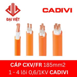 Cáp chống cháy CXV/FR 185mm2 CADIVI 0,6/1KV 1 đến 4 lõi