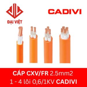 Cáp chống cháy CXV/FR 2.5mm2 CADIVI 0,6/1KV 1 đến 4 lõi