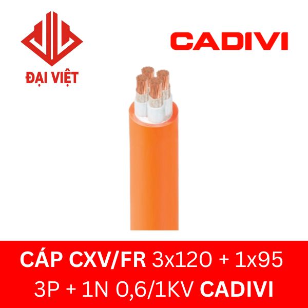 Cáp chống cháy CXV/FR 3x120 + 1x95 CADIVI 0,6/1KV