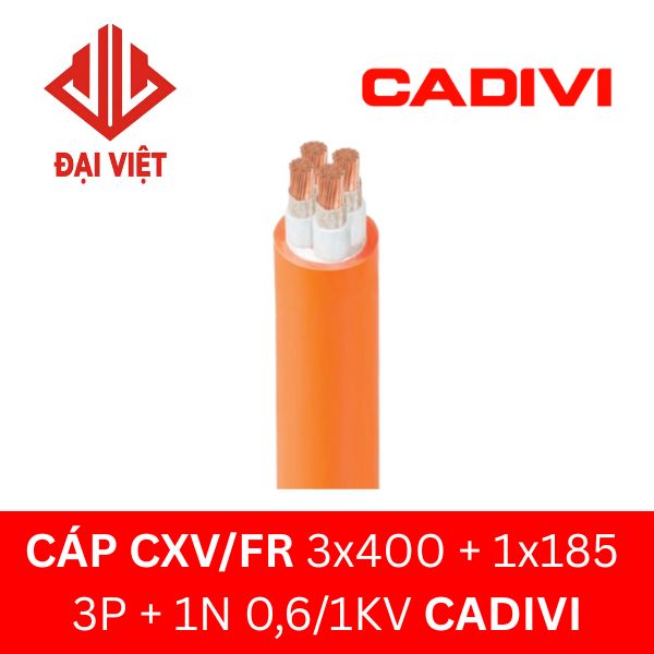 Cáp chống cháy CXV/FR 3x400 + 1x185 CADIVI 0,6/1KV