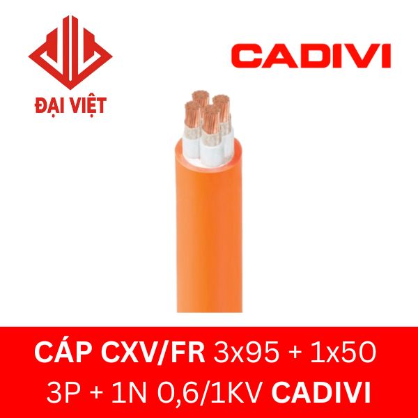 Cáp chống cháy CXV/FR 3x95 + 1x50 CADIVI 0,6/1KV