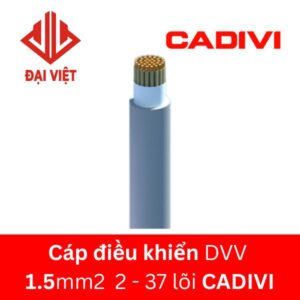 Cáp điều khiển DVV 1.5mm2 CADIVI 2 đến 37 lõi hạ thế 0,6/1KV