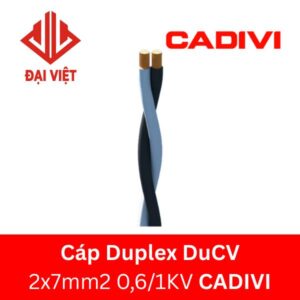 Cáp duplex DuCV 2x7mm2 CADIVI 0,6/1KV