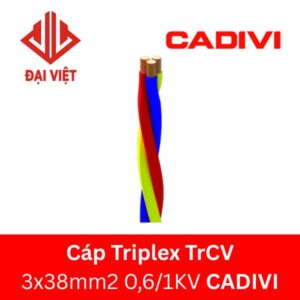 Cáp triplex TrCV 3x38mm2 CADIVI 0,6/1KV