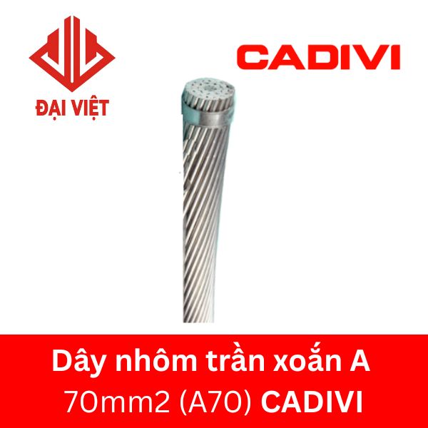 Dây nhôm trần xoắn A 70mm2 (A70) CADIVI