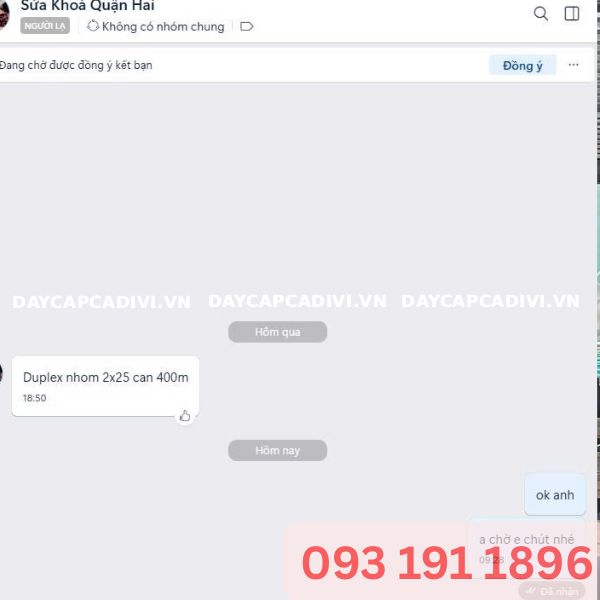 Tư vấn báo giá cáp duplex nhôm 2x25 400 mét