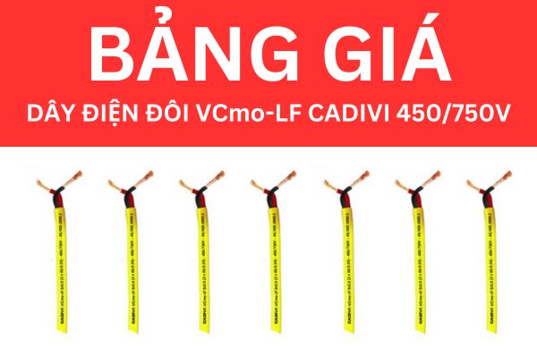 Bảng giá dây điện đôi VCmo-LF CADIVI 450/750V