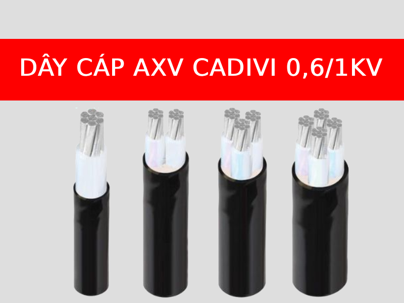 Dây cáp AXV CADIVI nhôm hạ thế 1 lõi, 2 lõi, 3 lõi, 4 lõi, 3 pha 4 lõi