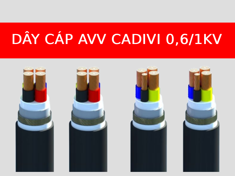 Dây cáp nhôm AVV CADIVI hạ thế 1 lõi, 2 lõi, 3 lõi, 4 lõi, 3 pha 4 lõi