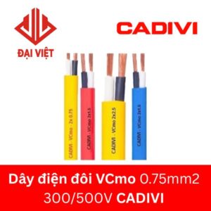 Dây điện đôi VCmo 0.75mm2 (2x0.75mm2) CADIVI 300/500V