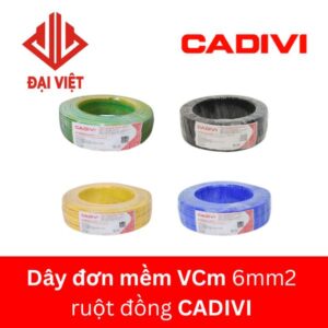 Dây đơn mềm VCm 6mm2 CADIVI ruột đồng
