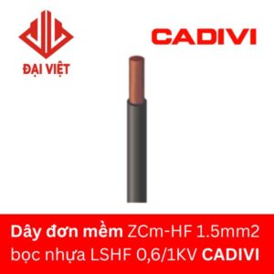 Dây đơn mềm ZCm-HF 1.5mm2 CADIVI bọc nhựa LSHF