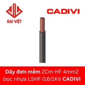 Dây đơn mềm ZCm-HF 4mm2 CADIVI bọc nhựa LSHF