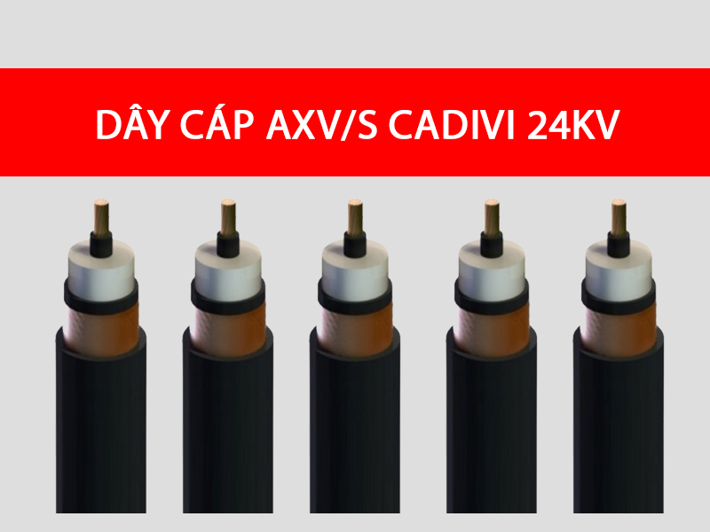 Dây cáp AXV/S CADIVI 24KV 1 lõi, ruột nhôm, cách điện XLPE, vỏ PVC