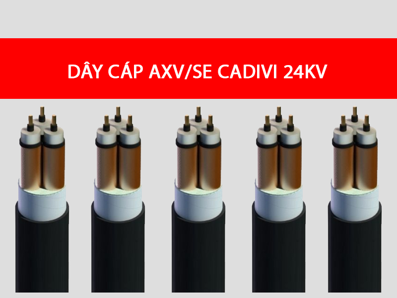 Dây cáp AXV SE CADIVI 24KV, ruột nhôm, 3 lõi