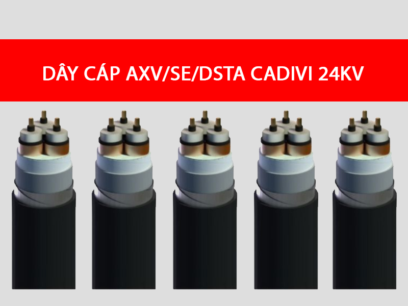 Dây cáp AXV SE DSTA CADIVI 24KV, ruột nhôm, 3 lõi