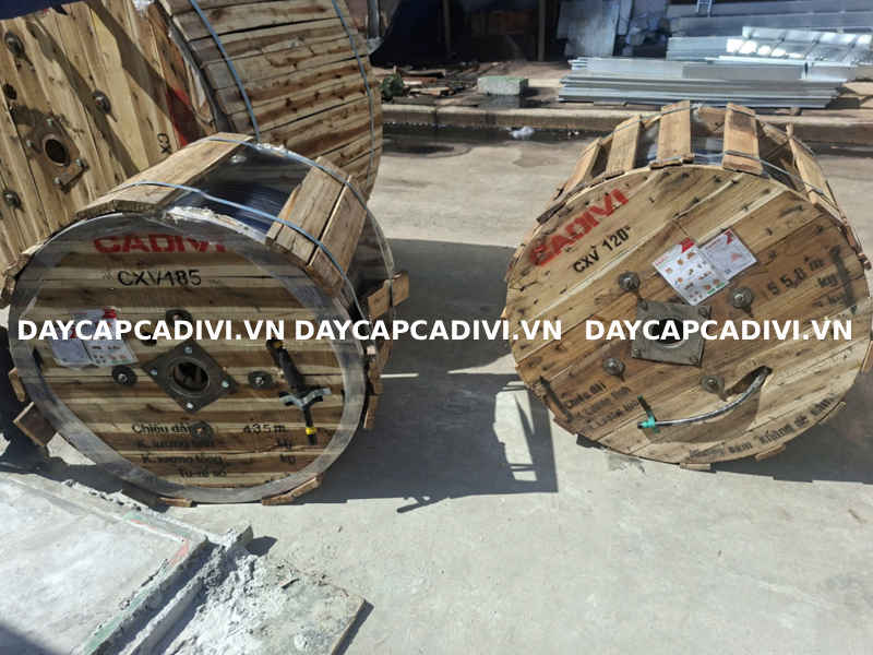 Giao hàng cáp CXV 120 CADIVI, cáp CXV 185 CADIVI thi công dự án Bình Dương