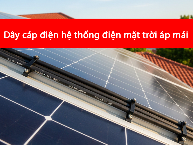 Dây cáp điện hệ thống điện mặt trời áp mái