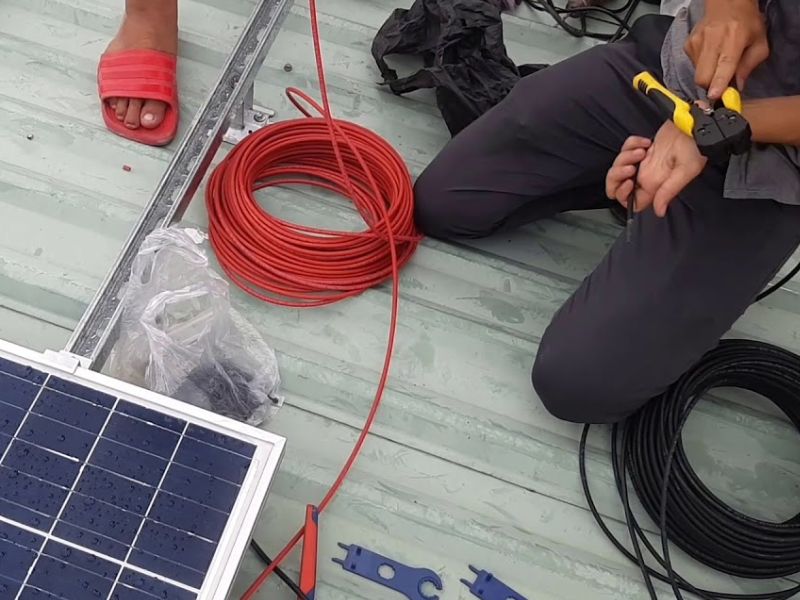 Vị trí sử dụng dây cáp trong hệ thống điện mặt trời